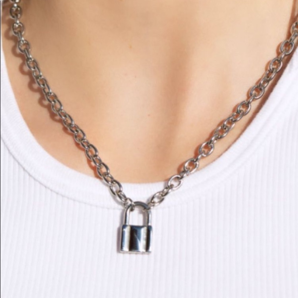 padlock chain necklace